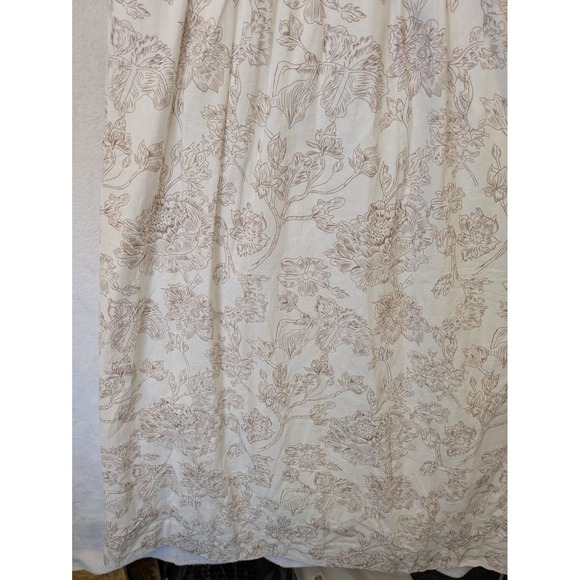 Bohme Women's Size XL White Floral Maxi Dress Smocked Bodice Cap Sleeve - Picture 3 of 9